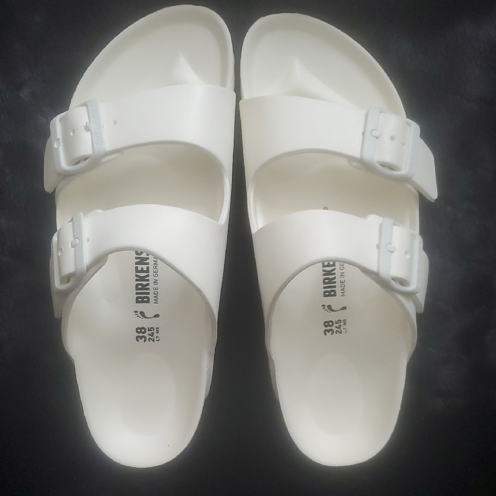 BIRKENSTOCK ARIZONA EVA SANDALS IN WHITE/SZ:38 - Picture 2 of 12